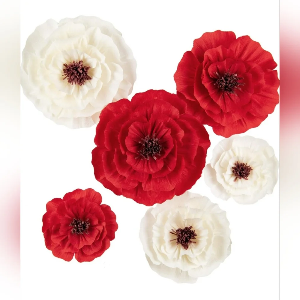 NEW Paper Flower Decorations for Wall, Flower Wall Decor for Birthday Wedding
